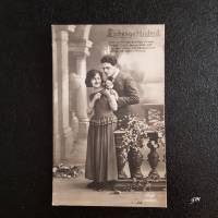 Postkarte, vintage, Fotokarte, ca. 1920er, Liebe, verliebt, Liebesgeständnis, unbeschrieben, Bild 1