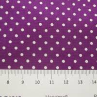 Popeline Baumwolle " Judith" Punkte/Tupfen 2 mm violett/weiß Oeko-Tex Standard 100(1m/8,-€) Bild 2