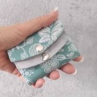 Kleines Damen Portemonnaie für die Hosentasche Mint Grau  Mini Genius Bild 4