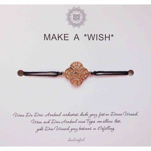 Make A *Wish* - Wunscharmband / Glücksarmband * Orientalisches Ornament Verbinder * Boho Yoga Schmuck