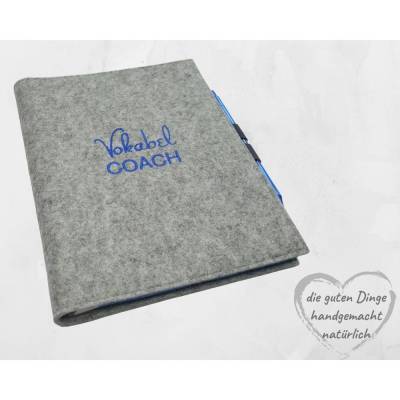 Vokabelheft im Filz. Vokabelcoach. Vokabelcollegeblock. Schule Fremdsprachen lernen  KL401