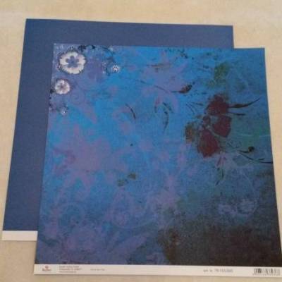 Scrapbookingpapier - Südsee blau