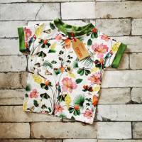 T-Shirt Gr. 98  mit Blumendruck ++ Einzelstück ++ Bild 1