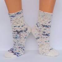 Socken Wollsocken Damensocken handgestrickt Größe 38/39 Bild 5