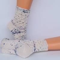 Socken Wollsocken Damensocken handgestrickt Größe 38/39 Bild 6