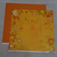 Scrapbookingpapier - Blumen gelb Bild 1