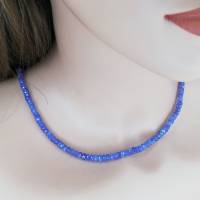Zartes blaues Tansanit Collier - facettierte Edelsteine 925er Sterling Silber Bild 3