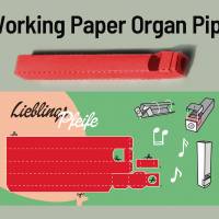 Postkarte mit funktionierender Pfeife als Bausatz - Orgelpfeife aus Papier, Papierorgel DIY - Lieblingspfeife Bild 1