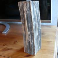 Eine sehr schöne rustikale Vase aus gestocktem Holz, Holzvase Bild 9