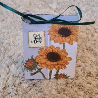 Geschenkverpackung - Gratulation - Sonnenblumen