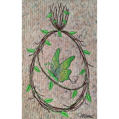 Frühlingsdeko *  Schmetterling im Weidenkranz  *  zwei Größen