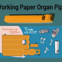 Postkarte mit funktionierender Pfeife als Bausatz - Orgelpfeife 9 verschiedene Motive, Komplettpaket Bild 7