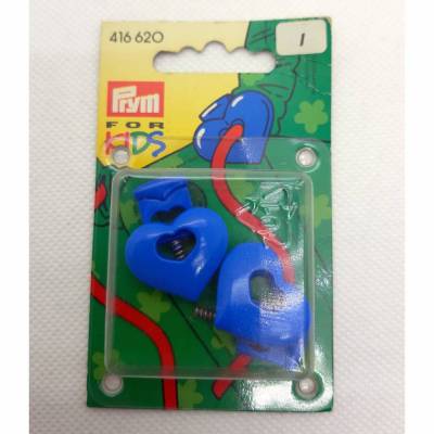 Kordelstopper Herz blau Prym 416620 2 Stück Kunststoff
