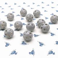Rasselkugel Rasselball 24mm, zum Einnähen in Kuscheltiere, Rasseln, Puppen oder Tierspielzeug, Grau Bild 4