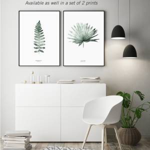 Aquarell Farn-Blatt Kunstdruck, Wohnzimmer Poster, moderner Schlafzimmer Kunstdruck Bild 6