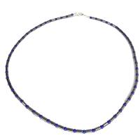 Anthrazit blaue Hämatit Lapis-Lazuli Kette 925er Sterling Silber Bild 7