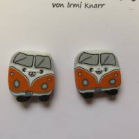 Fimo Knöpfe  Bus orange Bild 4