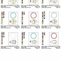 Digitale Stickserie JW Chick Parade Mug Rugs ITH 13x18 cm (5x7") Stickrahmen Bild 2