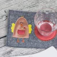 Digitale Stickserie JW Chick Parade Mug Rugs ITH 13x18 cm (5x7") Stickrahmen Bild 7