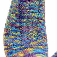 handgestrickte Socken, Größe 40 / 41, 4fach Sockenwolle, blau bunt Bild 4