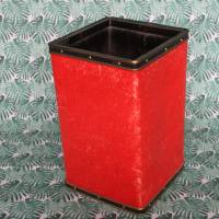alter roter Papierkorb 50er Jahre Bild 1