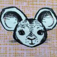 Baumwolljersey mit Mäusen, lillestoff, susalabim, rosa, 0,50 x 1,60m, organic&fair Bild 3