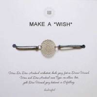 Make A *Wish* - Wunscharmband/Glücksarmband * Boho Yoga *  Mandala Silber * Bild 1