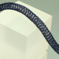 Armband in kühlem Blau gehäkelt aus Draht - bcd manufaktur Bild 7