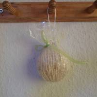 Seifensäckchen Baumwolle "weiß" 2 Stück gestrickt Bild 3