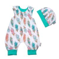 2tlg Set Pullover / Langarmshirt + Pumphose Baby Frühchen Mädchen "Federnliebe" BIO Geschenk Geburt, ab Gr. 44 Bild 6