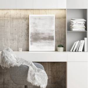 Abstrakte beige Aquarell Kunstdruck, skandinavischer Kunstdruck, Büro Wohnzimmer Schlafzimmer Kunst Bild 5