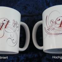 Hochwertige Keramiktasse 11oz, DURAGLAZE-Coating  LENA 11oz, DURAGLAZE SATINSUB oder Glänzend, Kaffeezeit Bild 1