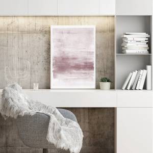 Abstrakte Rosa nude Aquarell Kunstdruck, skandinavischer Kunstdruck, Büro Wohnzimmer Schlafzimmer Kunst Bild 4