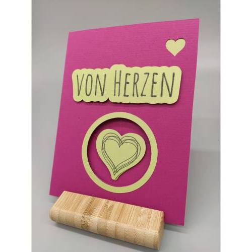 Ein Herz dreht durch - Karte mit Drehelement zum Selbermachen