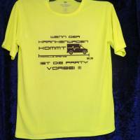 Tolles Performance T-Shirt atmungsaktive Funktionsfaser mit "Text" Fluoreszent Yellow Bild 1
