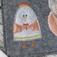 Digitale Stickserie JW Chick Parade Doodle 10x10 cm (4x4") Stickrahmen Bild 7