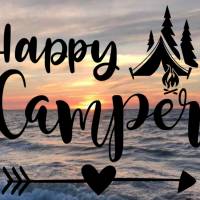 Aufkleber Happy Camper Spitzzelt Bild 1