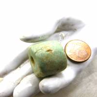 antiker Amazonit aus Mauretanien - 7,63g - Sammlerperle - 17,5x15,9mm - seltener Stein - Sahara Amazonit Perle Bild 2