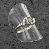 Labradorit Ring filigraner Silberring Gr. 50 poliert Bild 4