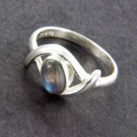 Labradorit Ring filigraner Silberring Gr. 50 poliert Bild 8