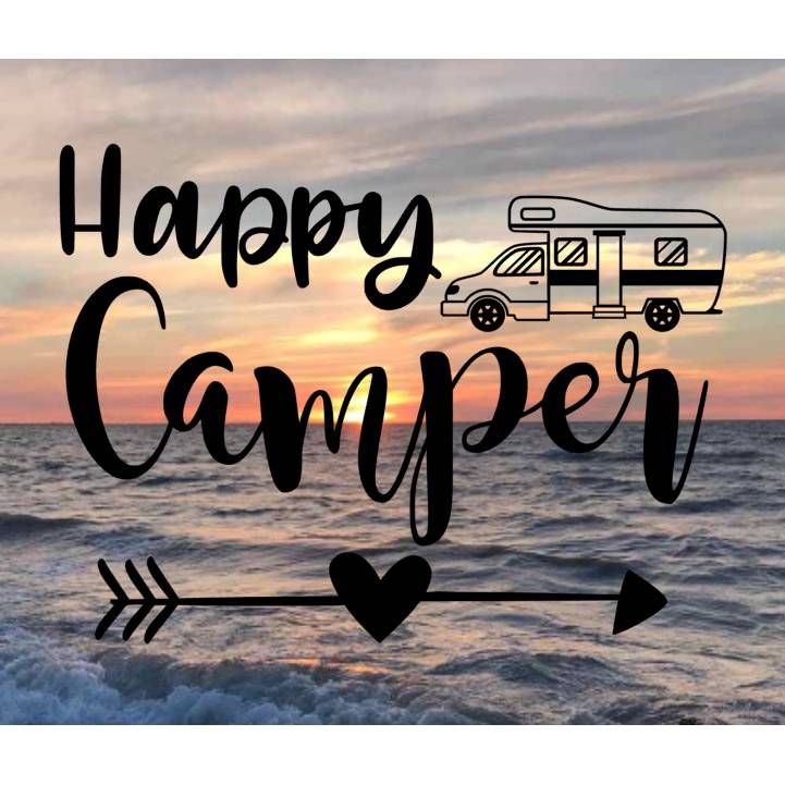 Für Happy Camper Camping Auto Aufkleber/Van Außen aufkleber