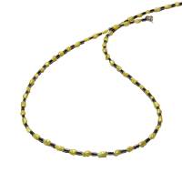 gelb-anthrazit farbige Halskette, Hämatit mit Mabé-Perlen, zartes Halscollier 47 cm Bild 1