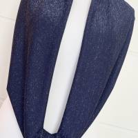 eleganter Loopschal 130cm Länge aus Feinstrick Jersey mit Glitzer für Damen - verschiedene Farben Bild 5