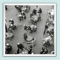 New York Central Park Sommer 1941 - The Mall Cafe KUNSTDRUCK schwarz Weiß  Fotografie Vintage Art Fineart Print, Kunst Bild 1