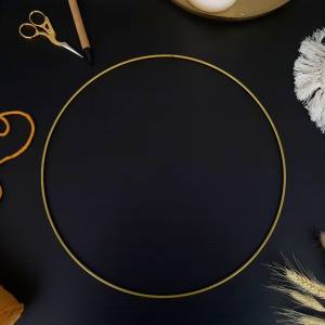 Metallring golden 30cm für DIY Traumfänger, Makrameeprojekte und Blumenkränze Bild 1