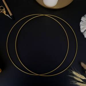 Metallring golden 30cm für DIY Traumfänger, Makrameeprojekte und Blumenkränze Bild 3