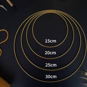 Metallring golden 30cm für DIY Traumfänger, Makrameeprojekte und Blumenkränze Bild 5