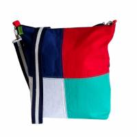 Umhängetasche "Color" , tolles Upcycling in vier Farben, Schultertasche, Beuteltasche, Body-Bag, Jeanstasche, Pa Bild 1
