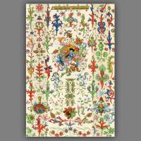 Leinwandbild Ornamente und Muster Mittelalter Pattern Textiles Design Vintage Wandbild Stilepochen Bild 2