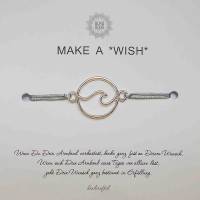 Make A *Wish* - Wunscharmband/Glücksarmband * Boho Surfer Schmuck * Welle / Wave Silber Bild 1
